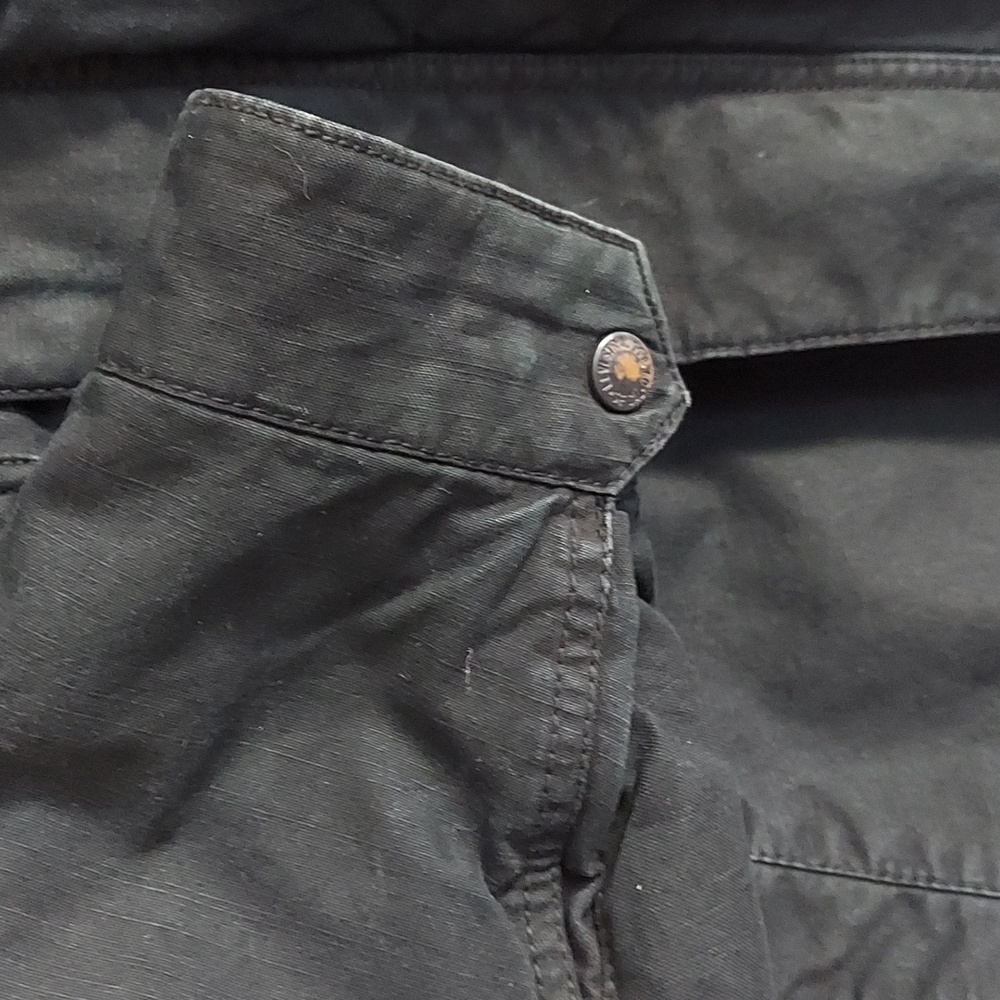 Levis Jacket, Utility Coat, Full Zip & Snaps, Quilted Lining, Cotton, Black - Picture 5 of 12